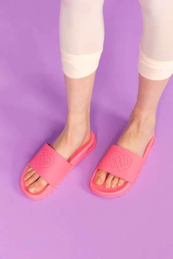 Claudia Dean Slides Hot Pink