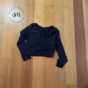 Pre-loved Black crossover top | Good condition | Size Child Small
